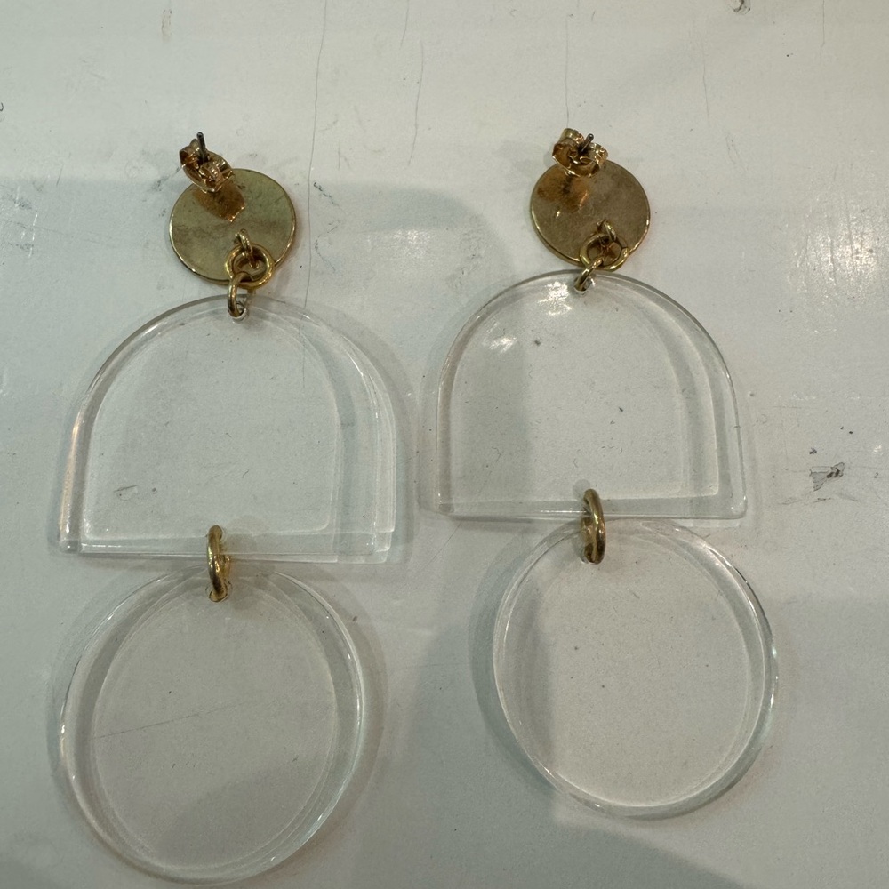 Acrylic geometric earrings - Picture 4 of 4
